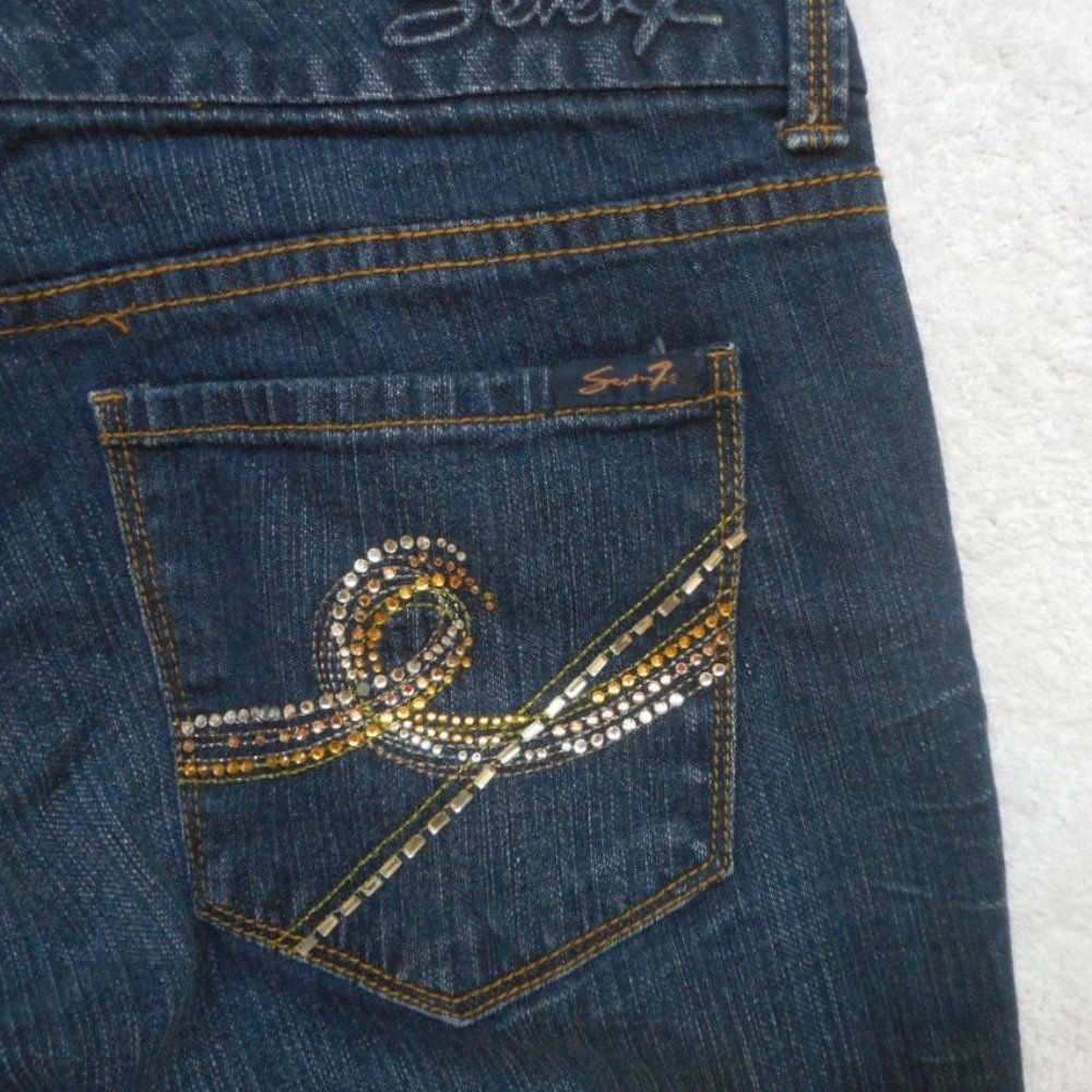 Seven7 Jeans Boot Cut Denim Size 6 - Picture 10 of 12